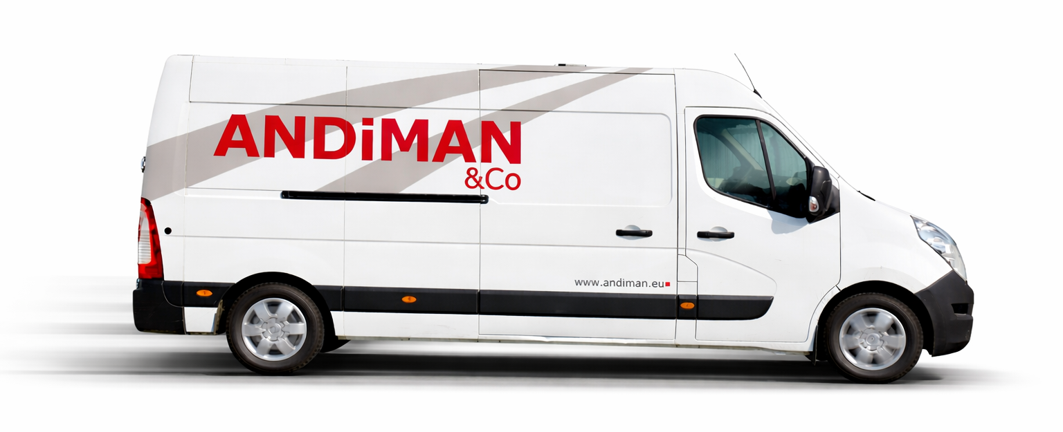 Camionnette Andiman en mouvement